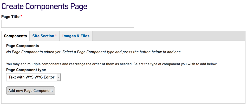 component page screenshot