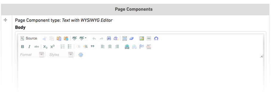 WYSIWYG component  screenshot