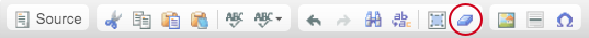 Remove format button in the text editor looks like an eraser