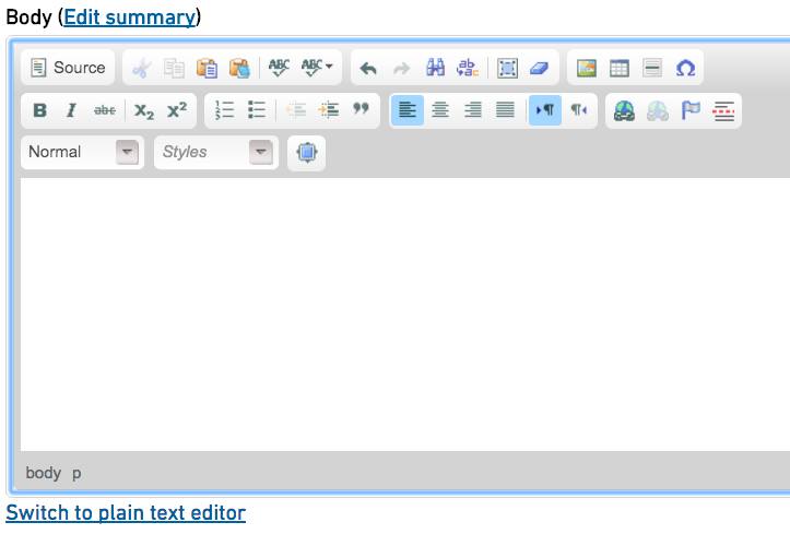 WYSIWYG editor