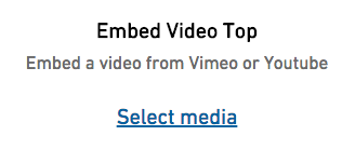 form element for embedding video